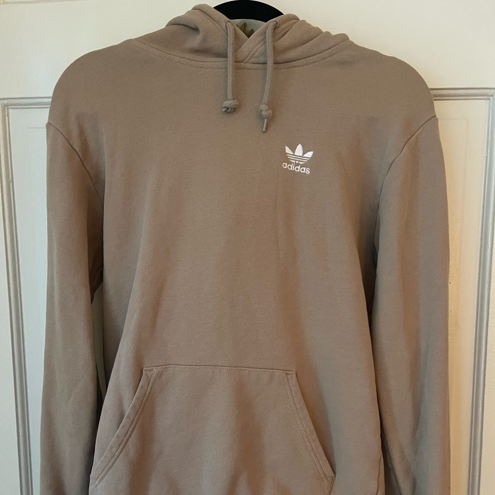 Tan ADIDAS hooded sweatshirt
